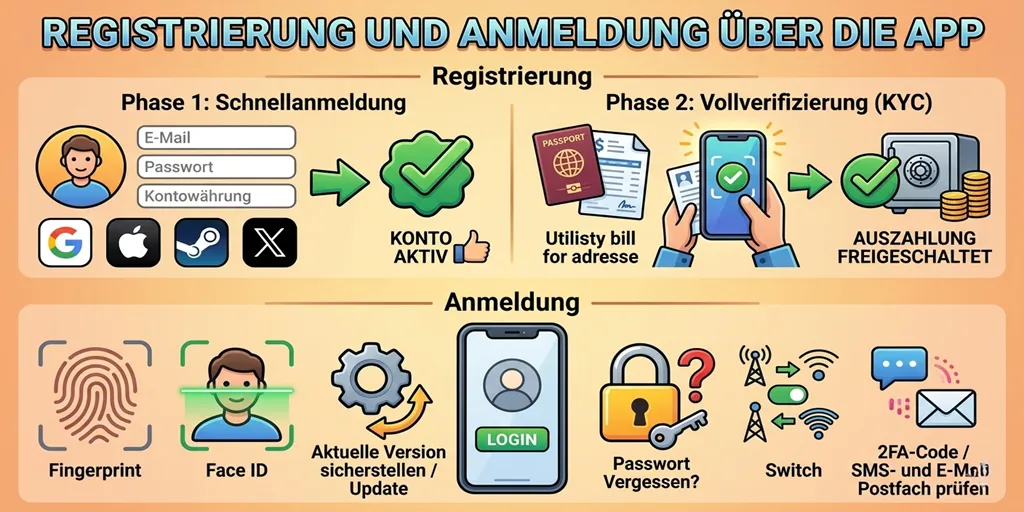 Registrierung Und Anmeldung Über Die App